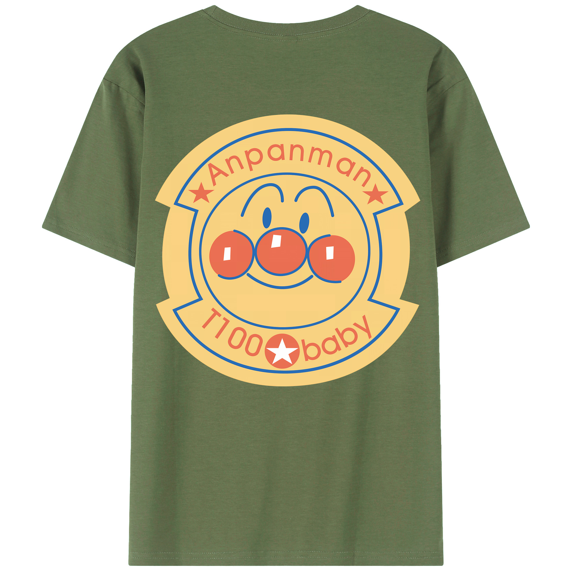 （画像用） アンパンマン Anpanman 綿100％ メンズ半袖Tシャツ（バックプリント） 通気性